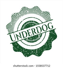 Green Underdog distress grunge seal
