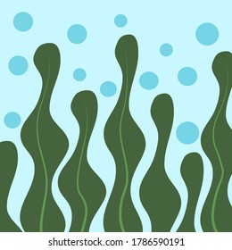 Green Underwater Algae Background Vector