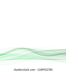 green undulating lines. abstract illustration