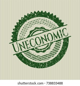 Green Uneconomic rubber seal with grunge texture