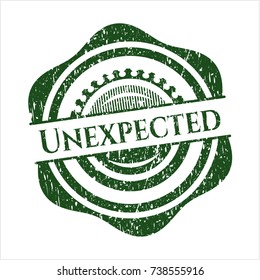 Green Unexpected rubber stamp