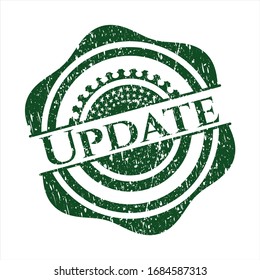 Green Update rubber seal with grunge texture