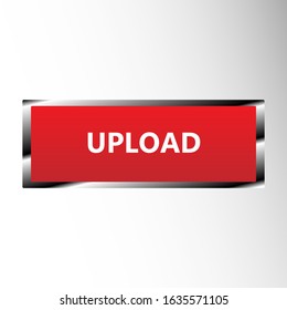 Green upload button, red button download. Web design