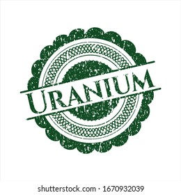 Green Uranium distressed rubber grunge texture stamp