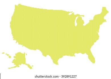 green usa map vector - united states 