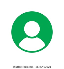Icono de Perfil de usuario verde. Ilustración vectorial eps10