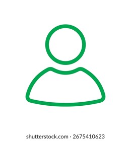 Green User Profile Icon. Vector illustration eps10