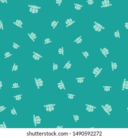 Green Users group icon isolated seamless pattern on green background. Group of people icon. Business avatar symbol users profile icon.  Vector Illustration