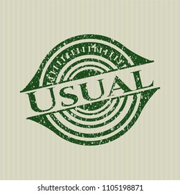 Green Usual rubber grunge texture seal