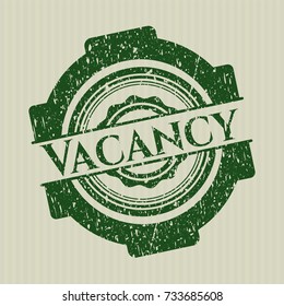 Green Vacancy distress with rubber seal texture