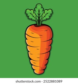 
Green Vagetable carrot illustration design