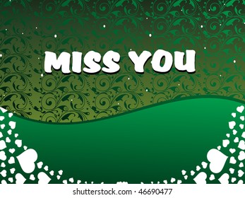 green valentine vector illustration