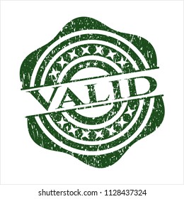 Green Valid distress rubber grunge seal