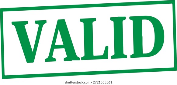 Aprobación de sello válido verde
