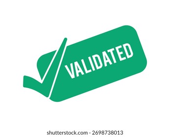 Green Validation Checkmark Approved Stamp vector design.