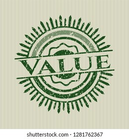Green Value rubber grunge texture stamp