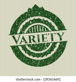 Green Variety distressed rubber seal with grunge texture