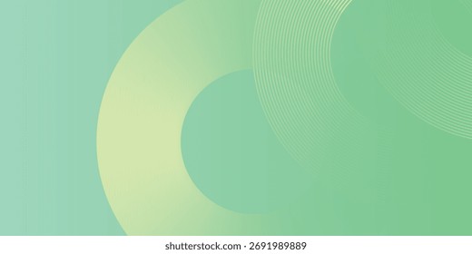 Green vector abstract background with simple geometric shapes circle modern