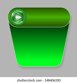 green vector abstract button