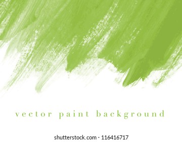 Green vector abstract hand painted watercolor daub background