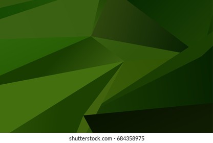 Green vector abstract polygonal background. Modern geometrical abstract illustration with gradient. A completely new design for your business.