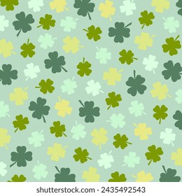 Green, vector, abstract, quatrefoil seamless pattern, creative design.