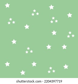 green vector abstract star white background pattern, bed sheet pattern, handkerchief pattern.