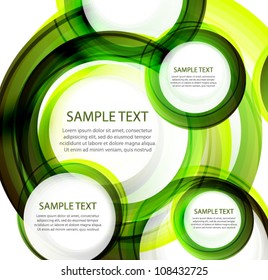 Green vector abstract swirl banner