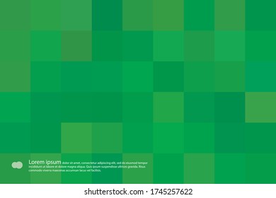 Green vector abstract textured polygonal background. A repeating rectangle pattern can be used for lights.