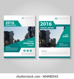 Green Vector annual report Leaflet Brochure Flyer template design, book cover layout design, Abstract green presentation templates