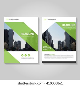 Green Vector annual report Leaflet Brochure Flyer template design, book cover layout design, Abstract green presentation templates