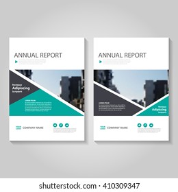 Green Vector annual report Leaflet Brochure Flyer template design, book cover layout design, Abstract green black presentation templates