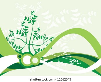 Green vector background