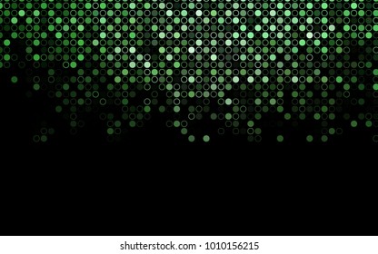 Green vector  background with bubbles. Blurred bubbles on abstract background with colorful gradient. Pattern can be used as texture of water, rain drops.