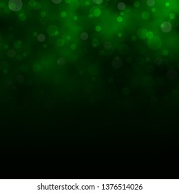 Green vector background with circles. Abstract decorative design in gradient style with bubbles. Design for posters, banners.