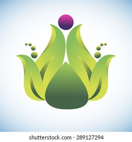 green vector background clean nature eco leaves