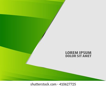 Green vector background curve silver grey line on dark space overlap layer graphic for text and message modern artwork design
