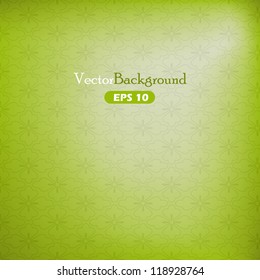 Green vector background with flower shapes