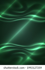 Green vector background with flowing lines.