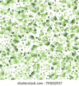 Green Vector Background. Green and herbaceous circles on white square background. Vector green round confetti splash isolated on white background. Spring background. For covers, postcards, website.