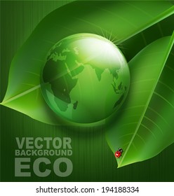 Green Vector Background On Environmental Issues