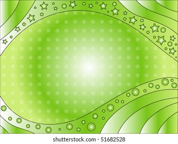 Green vector background with stars