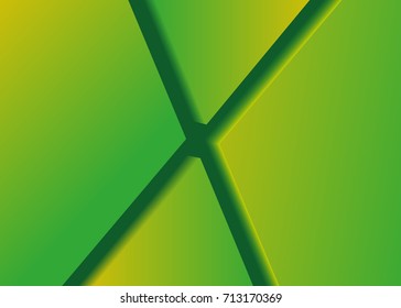 Green vector background unusual modern material design overlap layer paper.