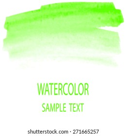 green vector background watercolor