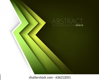 Green vector background Wavy line gradient color with white and dark space for text design