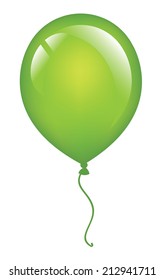Green vector balloon