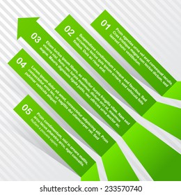 Green vector banner with place for text. Vector illustration
