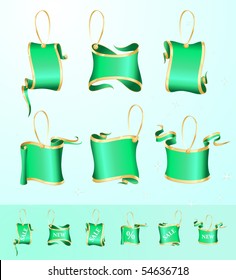 Green vector banners