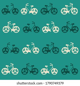 Green Vector Bike Rad nahtloses Muster