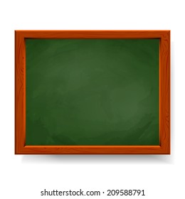 Green vector blackboard isolated on white